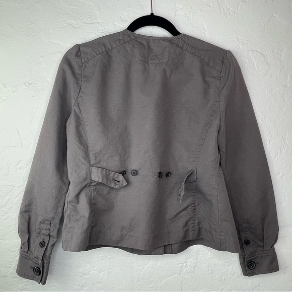 Banana Republic Gray Jacket Lightweight Women’s Size 4 Linen Cotton Blend - Picture 4 of 15